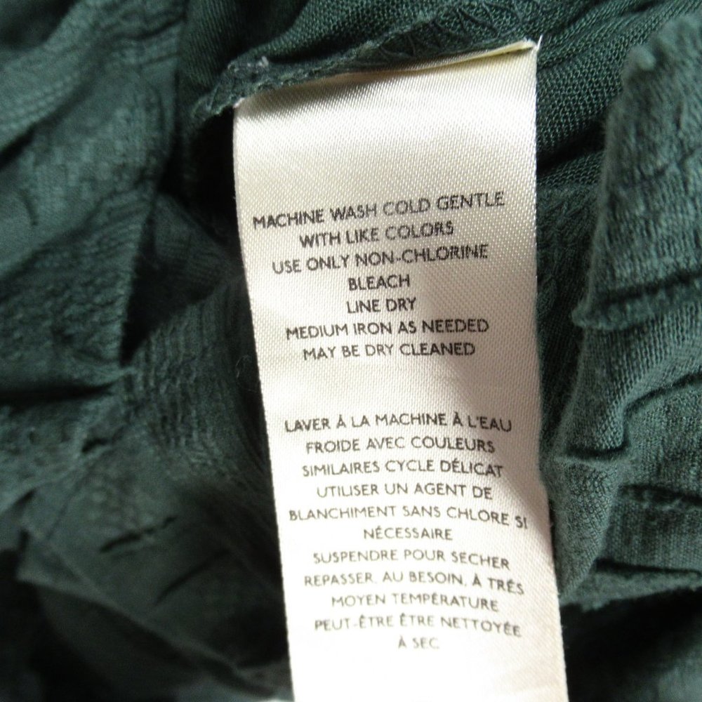 By Anthropologie Embroidered Flounce Jumpsuit Green Blue Sage XS - Picture 9 of 10